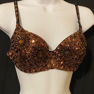 Glamorous Copper Sequin Bra